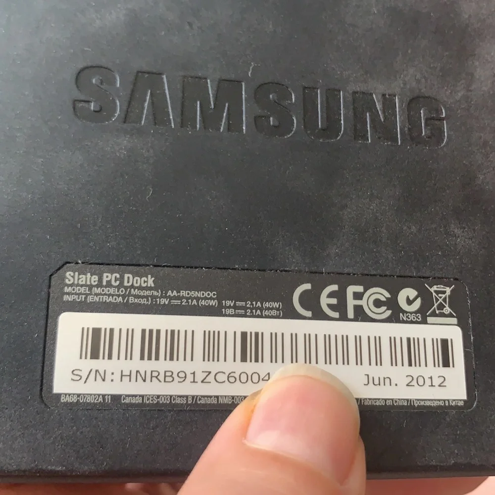 SAMSUNG Slate PC Dock (AA-RD5NDOC) - TESTED, NO POWER CABLE